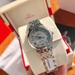 Omega De Ville 27.4MM Cal.1376 6 Real Diamonds Grey Dial Lady Watch